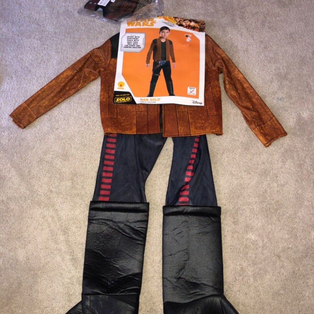 Disney STAR‎ WARS HAN SOLO Child MEDIUM 8-10 Halloween Costume Rubie’s NEW